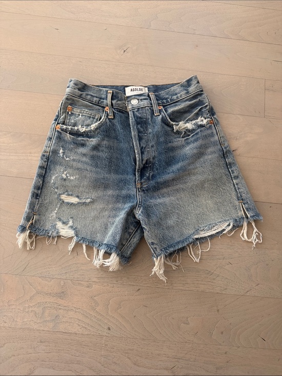 Agolde Pants - Agolde Distressed High-Rise Dee Jean Shorts